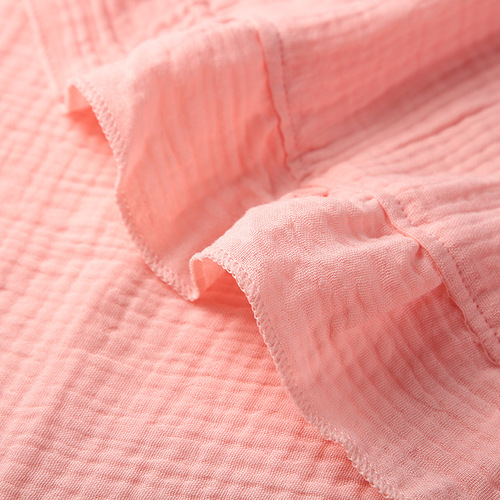 Cross-border new double-layer cotton blanket—ultra-soft crinkle fabric with ruffled edges, perfect for baby bath towels, infant blankets, and stroller covers for kids.