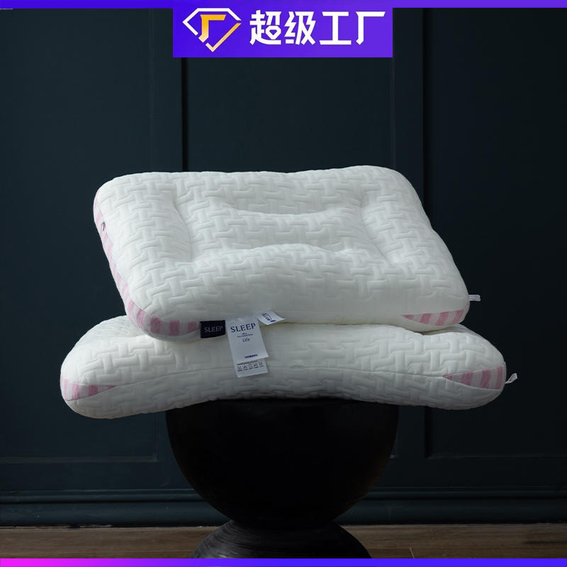 Nuevo posicionamiento partición almohada al por mayor de punto de algodón de masaje almohada núcleo único núcleo de almohada tridimensional cuello almohada par