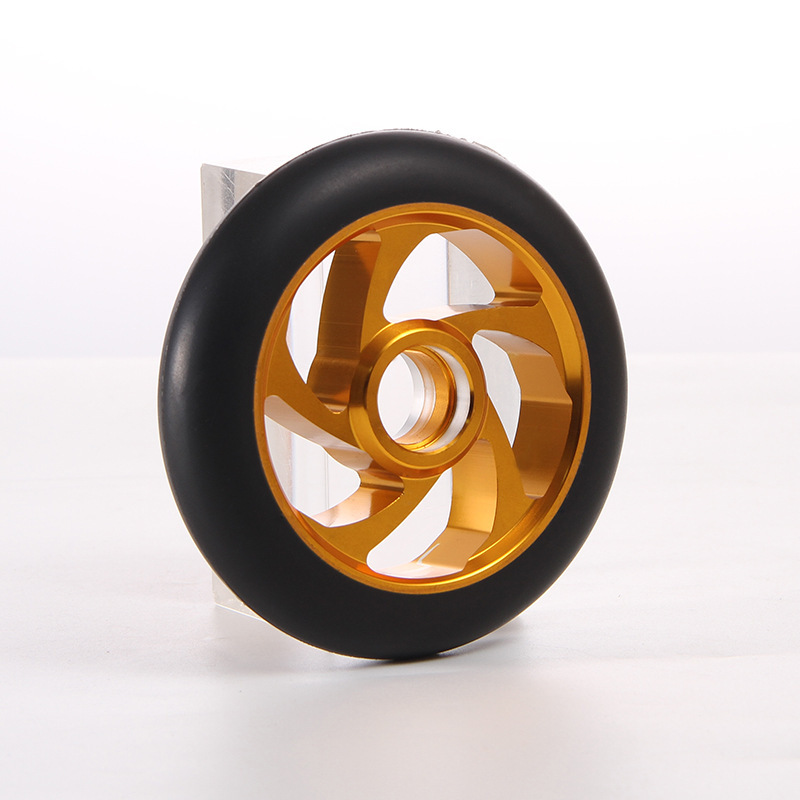 Yiwu Scooter Accessories Aluminum Alloy Wheel Extreme Wheel Extreme Stunt Skateboard Wheel 100/110Pu Roller Skating