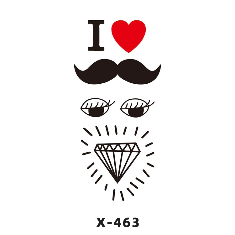 Arco de flor pequeña pegatinas de tatuaje fresco 3D dibujos animados transfronterizo Henna rosa impermeable texto en inglés pegatinas de tatuaje