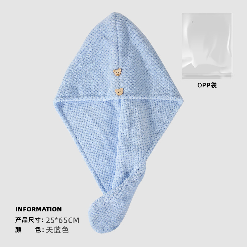 Gorro de ducha de las mujeres de secado rápido fuerte absorbente engrosado bolsa de hogar Toalla de secado al por mayor