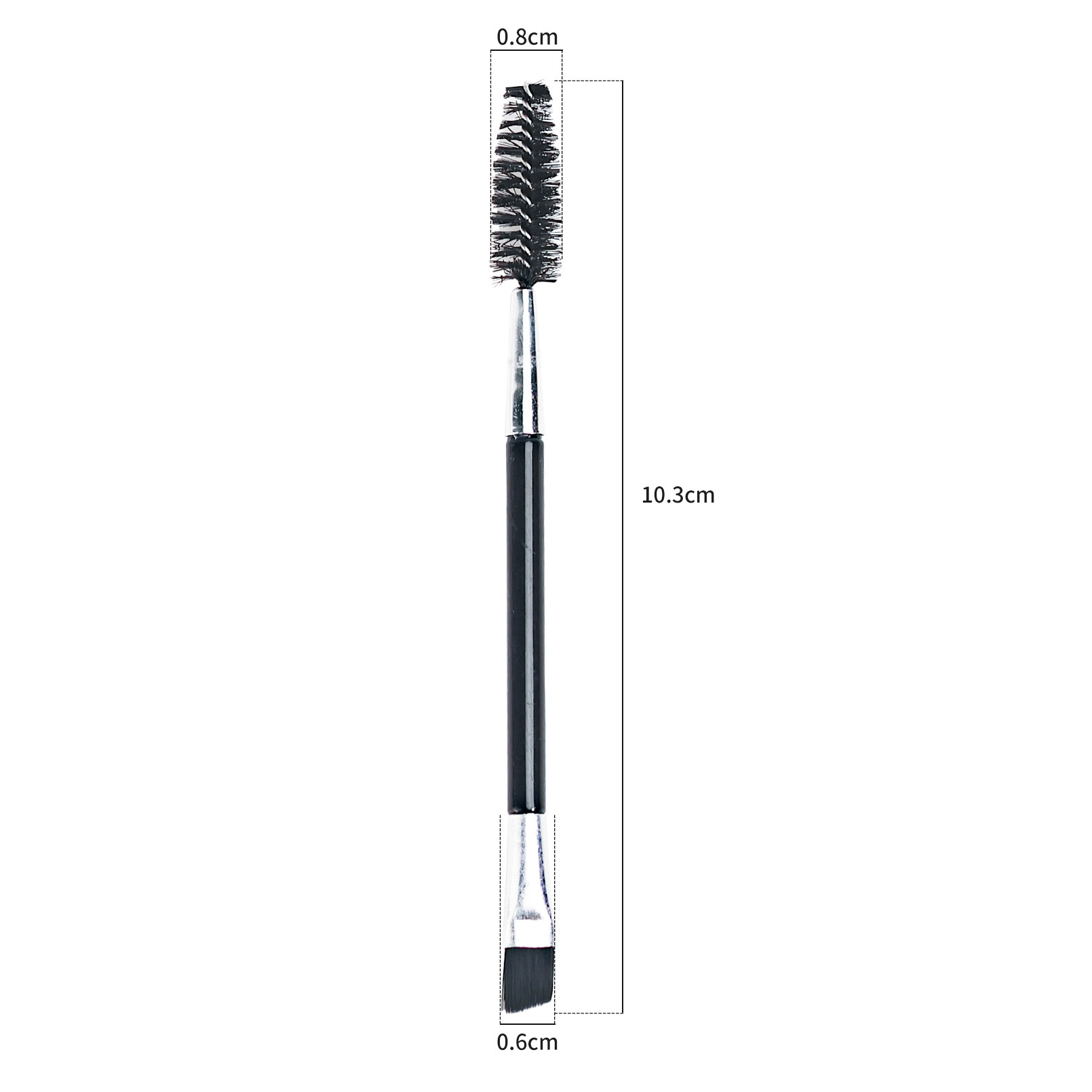Eyeliner Brush with Flat Blade and Angled Tip, Single Angled Eyebrow Brush, Nylon Bristle Beauty Tool, Portable Cosmetic Tool