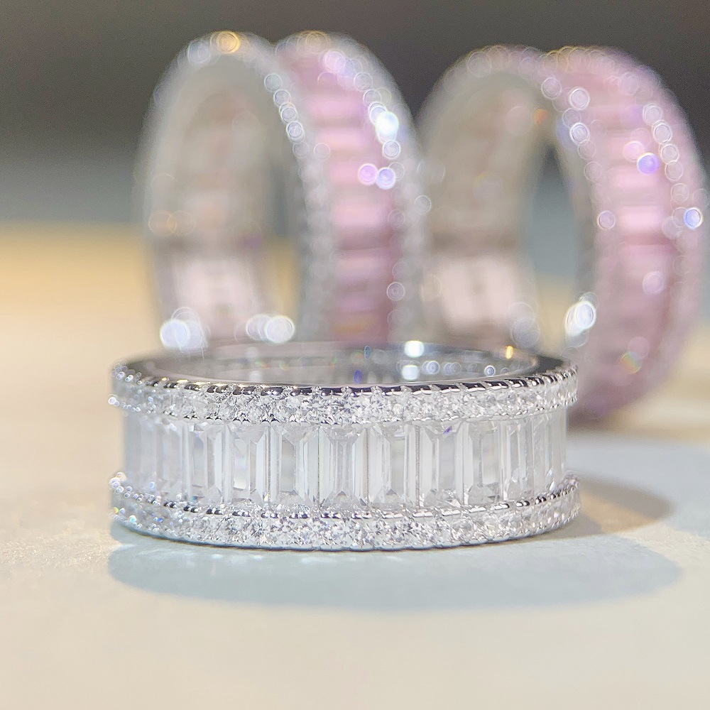 Fashion Geometric Sterling Silver Plating Zircon Rings 1 Piece