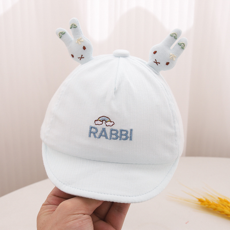 2024 nuevo sombrero de béisbol de conejo arco iris sombrero para niños sombrero para niños sombrero para niñas a prueba de viento y protección solar cuatro estaciones