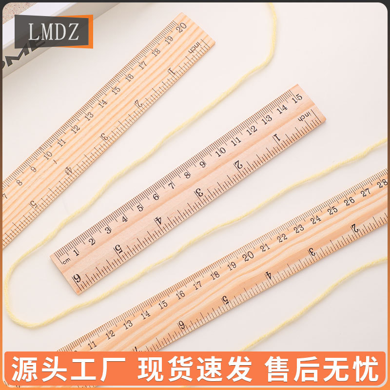 Regla regla de madera 15cm-30cm ayudas didácticas regla de madera Sastre Escala doble sola escala logotipo impreso