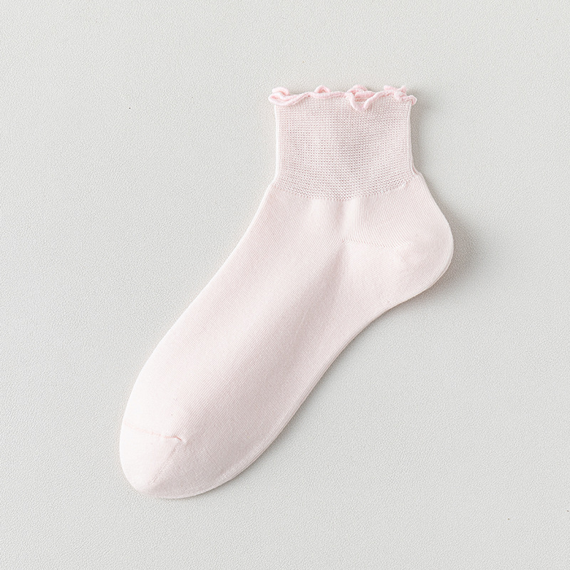 Calcetines de algodón de color sólido para damas verano hongo botón calcetines para mujeres sin hueso cabeza de embalaje independiente calcetines transpirables