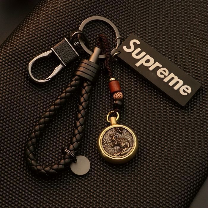 Llavero latón vuelta Zodiaco conejo dragón ovejas creativo llavero hombres personalidad pareja exquisito colgante