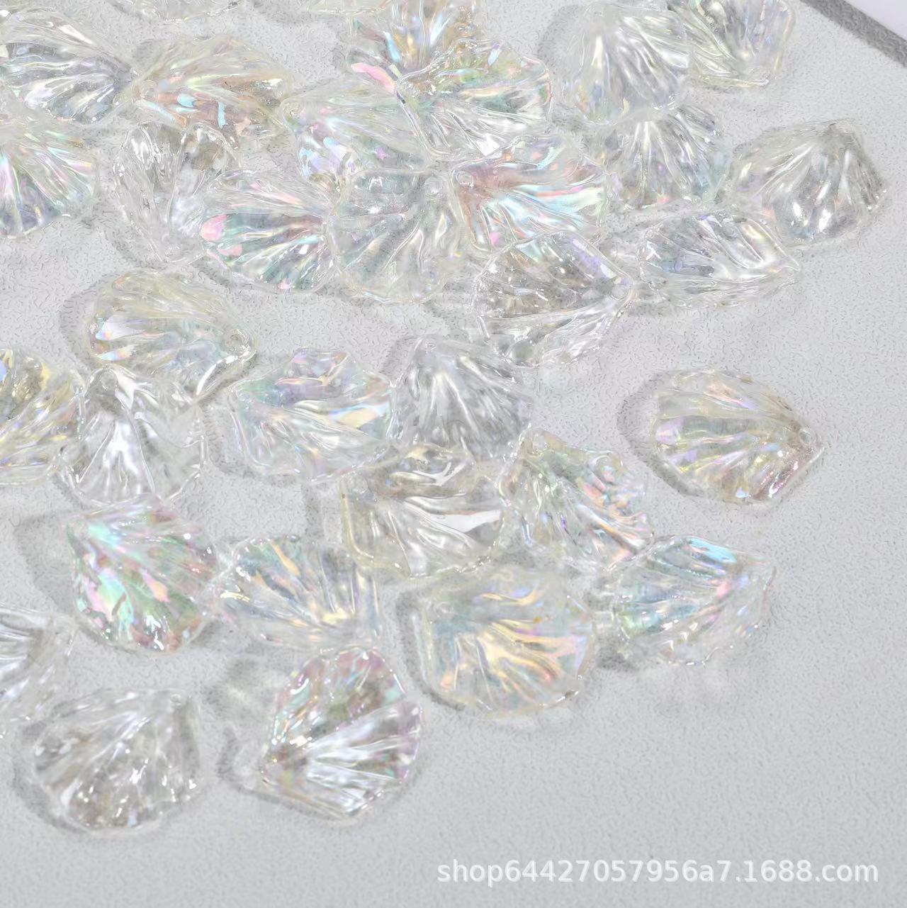 Patrón de porcelana blanca / colorado / perlada versátil col hojas diy cuentas cadenas de teléfonos móviles pulseras colgante accesorios de cadena