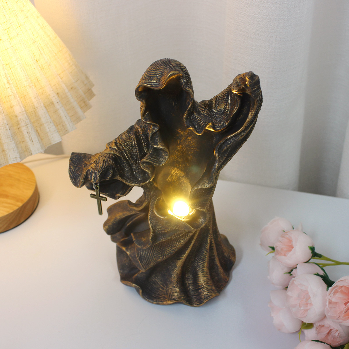  New Gothic Horror Gift with Luminous Death Skull Ghost Halloween Decoration Ornaments Death