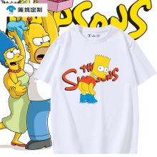 欧美动漫辛普森一家周边短袖T恤男女学生百搭半截袖夏季宽松衣服