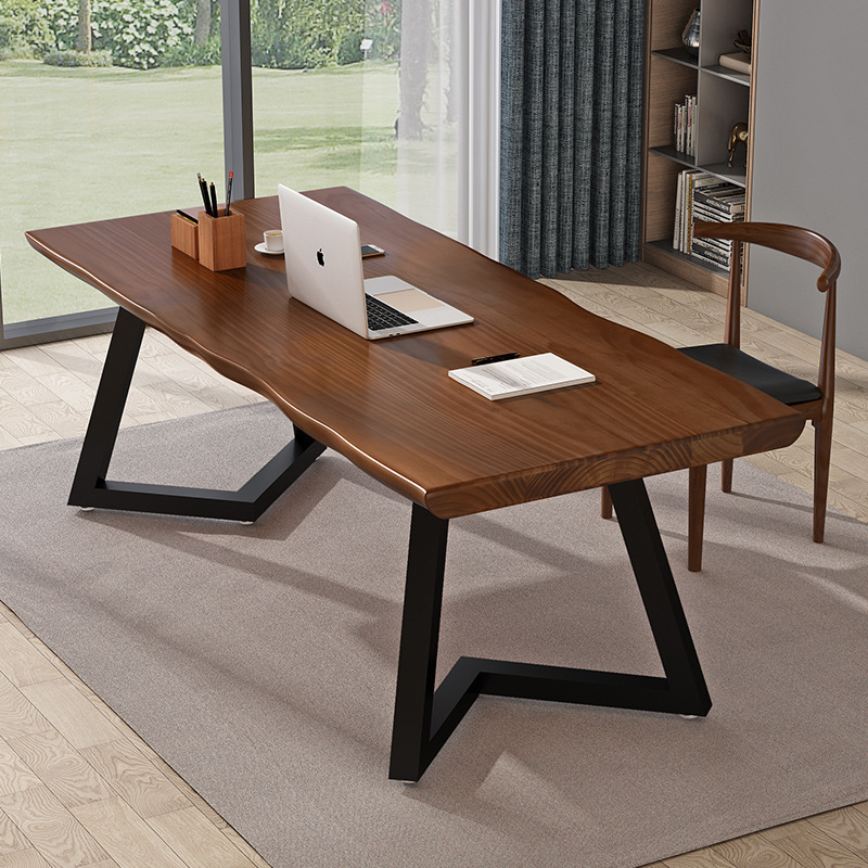 Simple Modern lof American Style t Solid Wood Desktop Computer Desk Home Office Desk Workbench Long Table Writing Desk