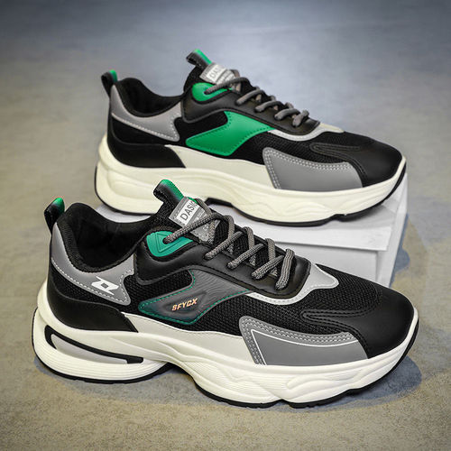 2025 Men's Summer Breathable Versatile Anti-Odor Durable Mesh Sports Casual Thick-Heeled Teenager Father-in-Law Trendy Shoes