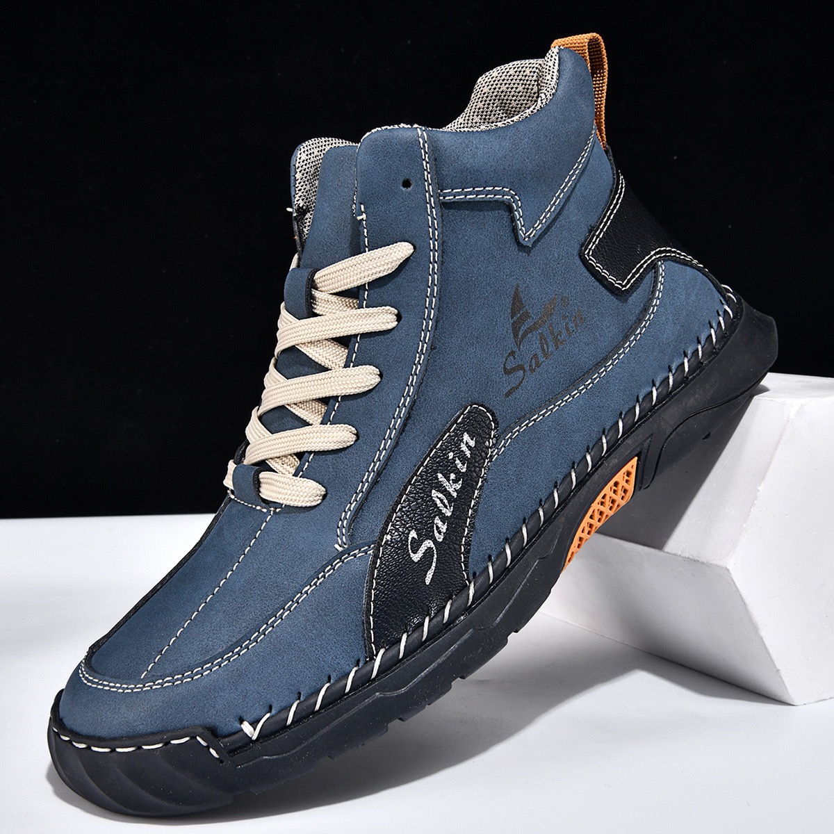 Size 48 Mid-Top Men's Shoes, Large Size Outdoor Short Boots, Large Size Casual Hot-Selling Martin Boots_vogvips.com