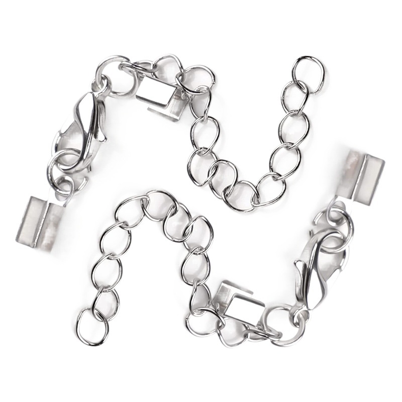 Aleación de zinc langosta hebilla Cadena de extensión anillo abierto clip 8 rejilla caja combinación joyería accesorios DIY
