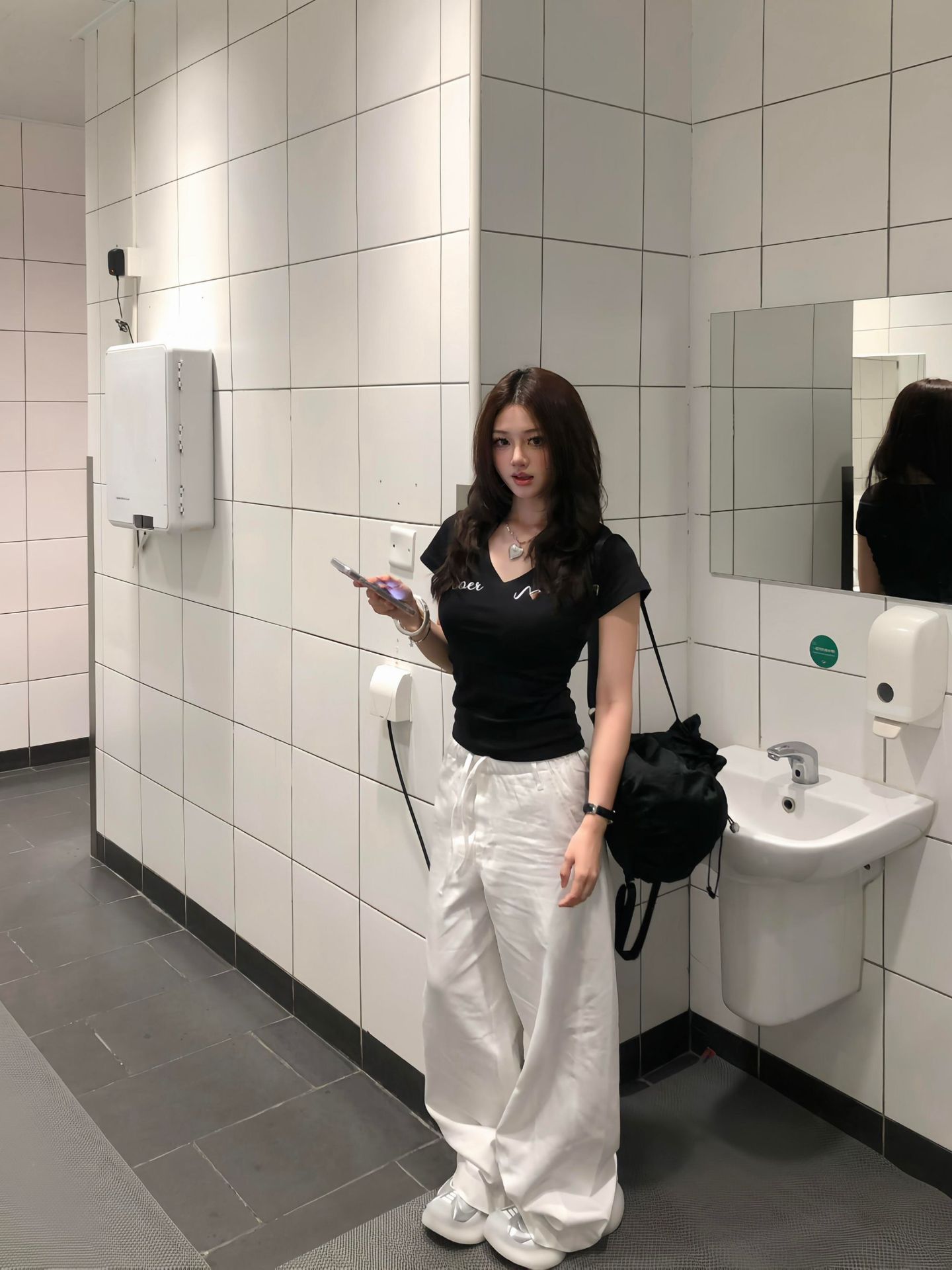 [210g 40수 빗질 92% 면 + 8% 스판덱스] 여름 프린트 여성용 슬림핏 오른쪽 어깨 브이넥 반팔 티셔츠