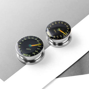 Cross-border e-commerce new fashion stainless steel timer auricle dripping oil trendy ear expander piercing jewelry in stock