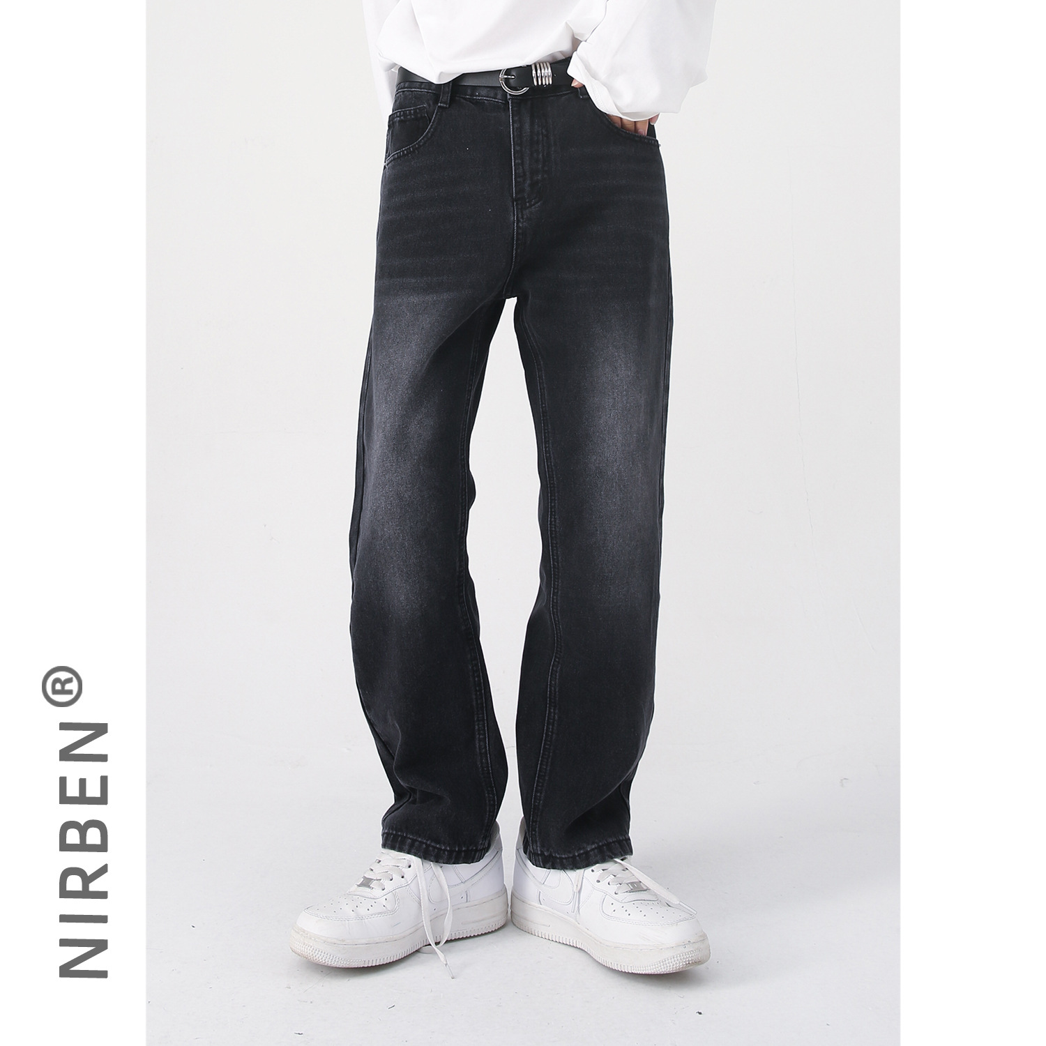 Nirben Denim | Jeans cortos rectos clásicos de varios colores para estilo coreano