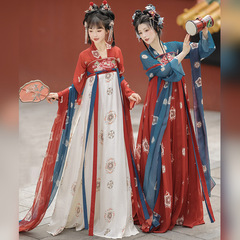 漢服女2023新款齊胸襦裙女成人中國風唐制刺繡夏秋款原創日常全套