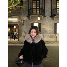 【现货】板栗可可'绒绒小暖炉'加厚保暖连帽毛毛棉服外套女秋冬