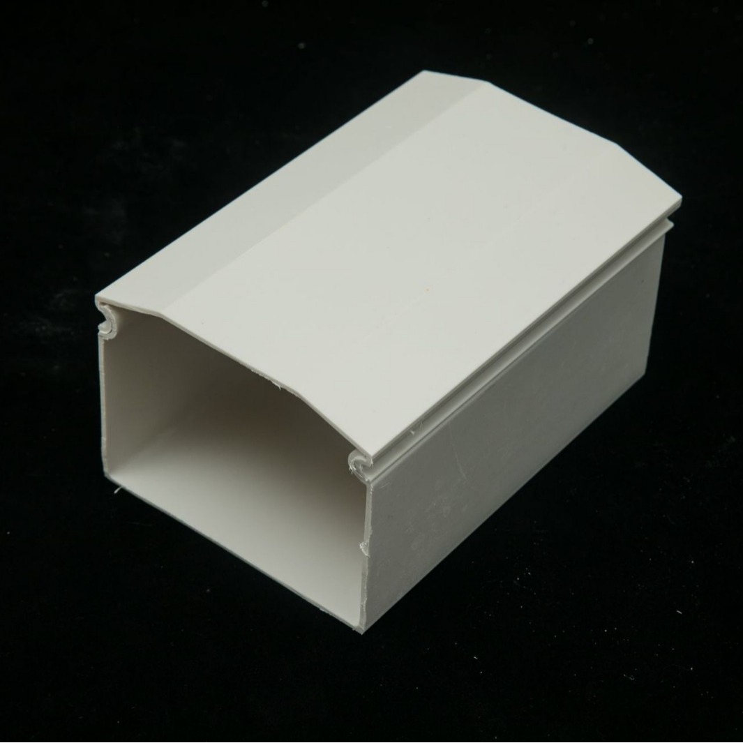 耐磨阻燃120X80PVC鼓面线槽明装白色塑料走线槽配件批发工业线管