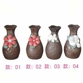 插花陶瓷手捏花 花瓶现代简约轻奢风家居客厅桌面装饰创意摆件