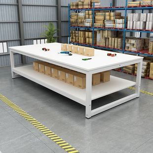 Workbench Double-Layer Factory Table Packaging Table Rectangular Packaging Conference Table Cutting Table Warehouse Packaging Table Packaging Table