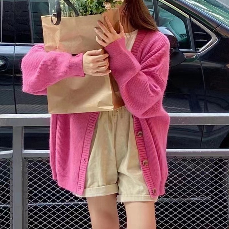 Korean Style Autumn and Winter New Outerwear, Lazy Style, Soft and Loose, Slimming, Cross-Border Sweater Coat, Women's Knitted Cardigan Top Korean Style Autumn and Winter New Outerwear, Lazy Style, Soft and Loose, Slimming, Cross-Border Sweater Coat, Women's Knitted Cardigan Top