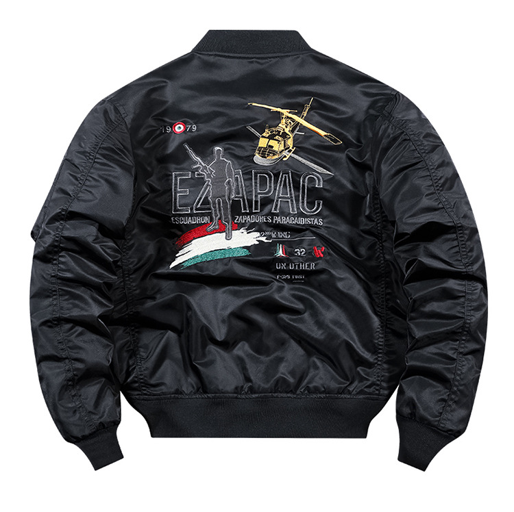 Herren Bomberjacke Bestickte Pilotenjacke Für Frühling Und Herbst_voghion.com