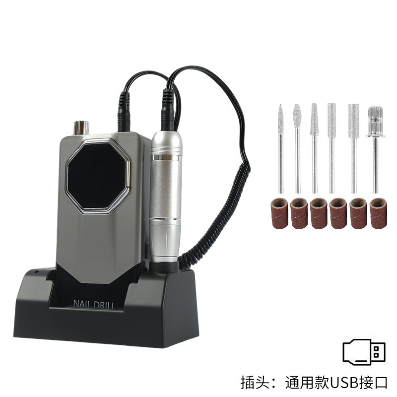 Nuevo tipo transfronterizo V6 amolador de uñas recargable amolador portátil 45000 rpm amolador de uñas