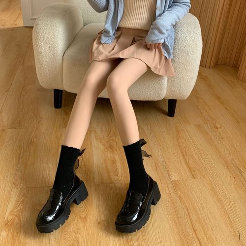 Supernatural light leg artifact double-layer pants flesh-colored nude pantyhose autumn and winter women's outer skin beauty socks plus velvet leggings