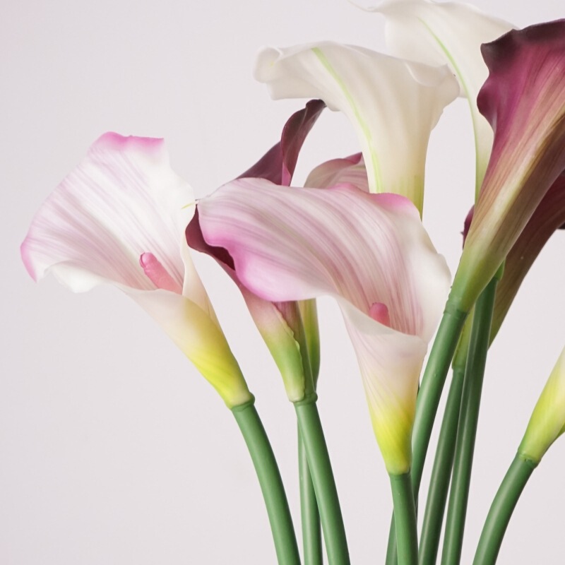 Artificial Flower Mini Calla Lily Soft Decoration Sample Floral Business Floral Photography Props Bride Holding Wedding Fake Flowers