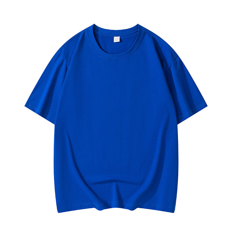 Camiseta blanca de manga corta de algodón puro para hombre, talla europea y americana extragrande de 280 g, personalizada, moderna y fresca para el verano. image 12