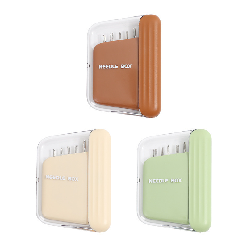 Serie de colores Macarons Caja de costura linda y pequeña Caja de costura con tapa magnética