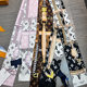 Presbyterian Black and White Chain Small Silk Scarf Tie Pack Handle Ribbon Hair Band Long Ribbon Scarf L Women's Hair Bundle Decoration