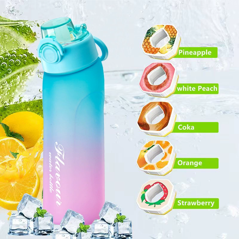Трансграничный взрыв игривый фруктовый студенческий бутылка с водой 0 сахар 0 карточек ароматизатор пипетки двухцветный градиент пластиковый стакан для воды артефакт