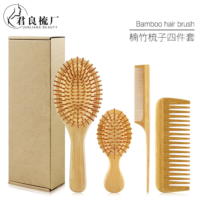 Amazon Hot Selling Comb Set Bamboo Air Cushion Massage Comb Children's Massage Comb Wide Tooth Comb Pointed Tail Hair Comb Amazon Hot Selling Comb Set Bamboo Air Cushion Massage Comb Children's Massage Comb Wide Tooth Comb Pointed Tail Hair Comb