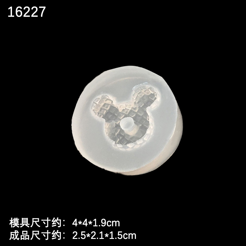 Espejo de cristal epoxi molde DIY hecho a mano paquete material epoxi joyería hoja oso cabeza libélula barba fresa