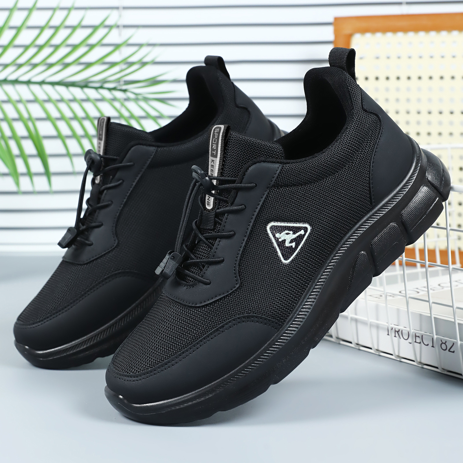Zapatos para hombres, zapatos casuales de poliuretano, zapatos para hombres, zapatos para padres al aire libre, zapatos simples transpirables