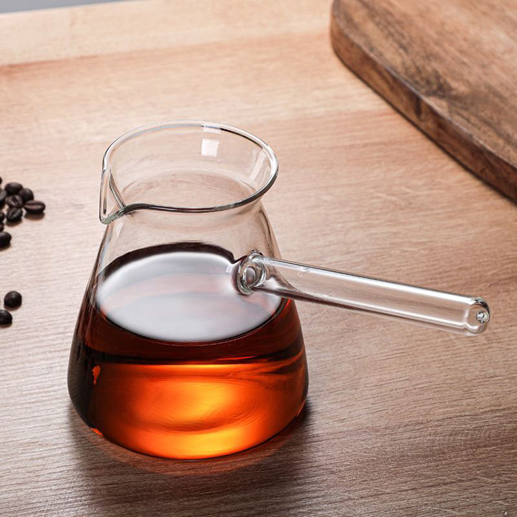 Turkey Side Coffee Pot Household Transparent Borosilicate Heat-Resistant Glass Hot Milk Boiling Teapot Coffee Set Tea Set