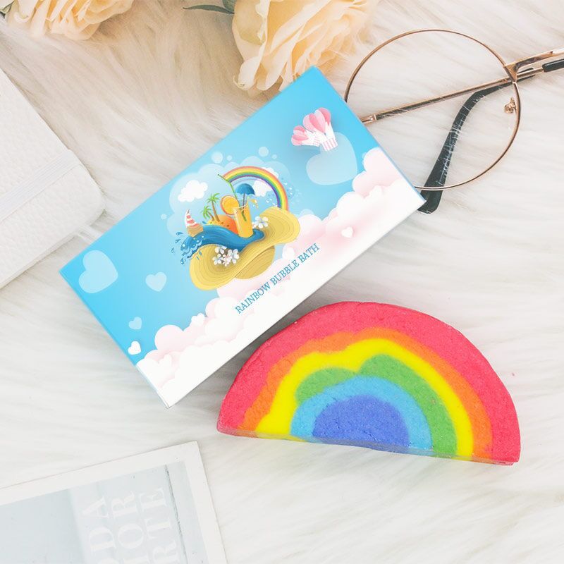 彩虹泡泡浴盐芭 泡泡沐浴海盐浴芭 加工定制跨境销售|ms