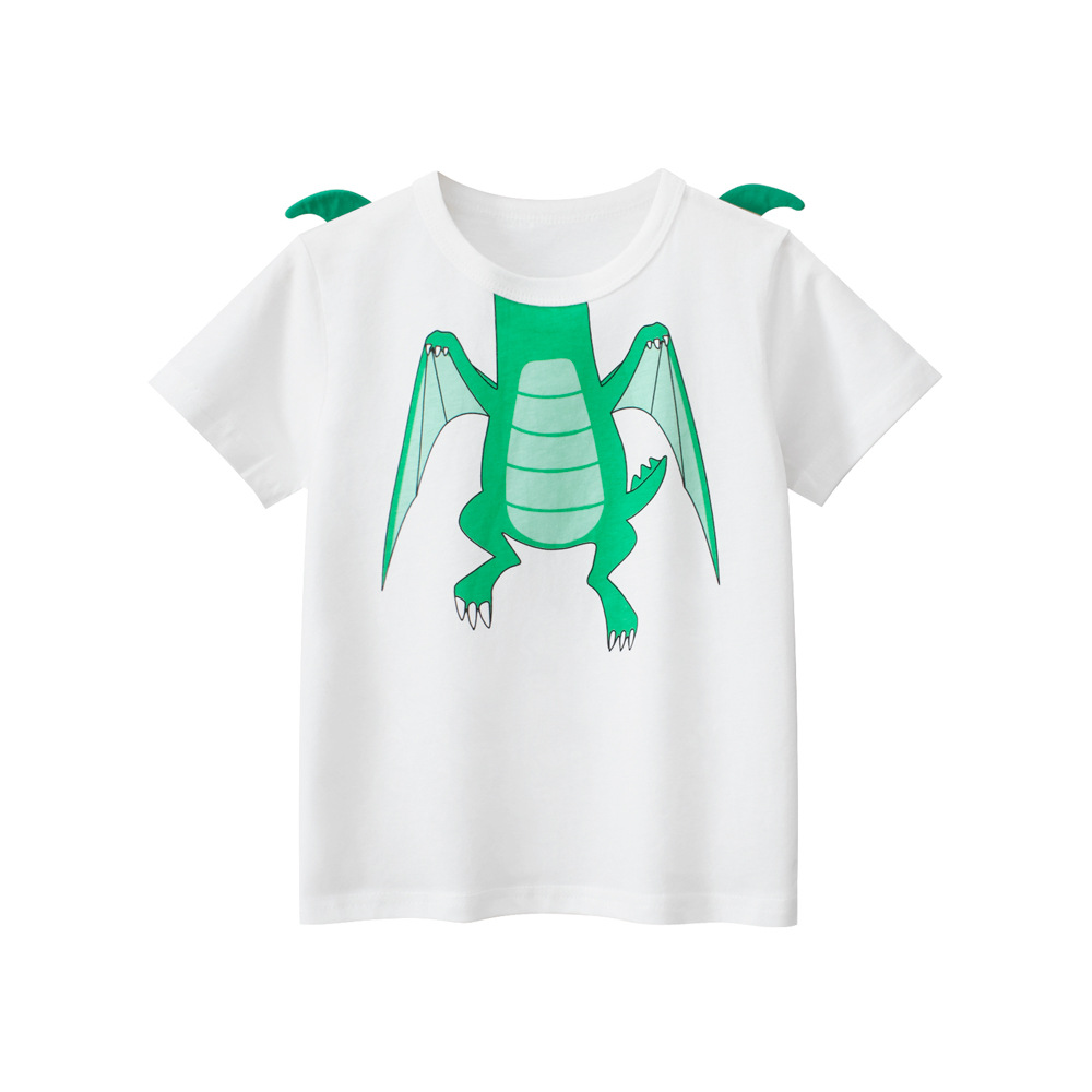 Ropa para niños de la marca de moda 2025 verano nuevo estilo para niños camiseta de manga corta con estampado coreano ropa de dibujos animados para bebés fuente transfronteriza