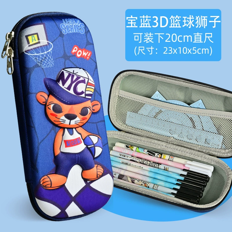 Three dimensional cartoon children's capacious pencil case for elementary school students, wholesale, fall protection