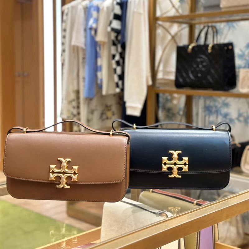 Cross-border TB women's bag ELEANOR flap baguette bag tofu bag crossbody cowhide box small square bag mini shoulder bag Cross-border TB women's bag ELEANOR flap baguette bag tofu bag crossbody cowhide box small square bag mini shoulder bag