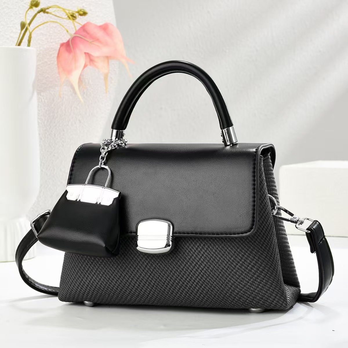Bolso de Mano y Bandolera para Mujer en PU, Gran Capacidad, para Uso Diario