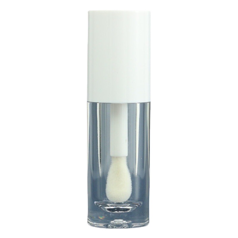 En stock al por mayor 7mm cepillo grande varilla redonda tubo de brillo de labios tubo de lápiz labial esmalte de labios tubo vacío sub-botella logotipo imprimible