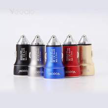 跨境迷你多功能应急金属安全锤车充双usb子弹头led车载充电器车充