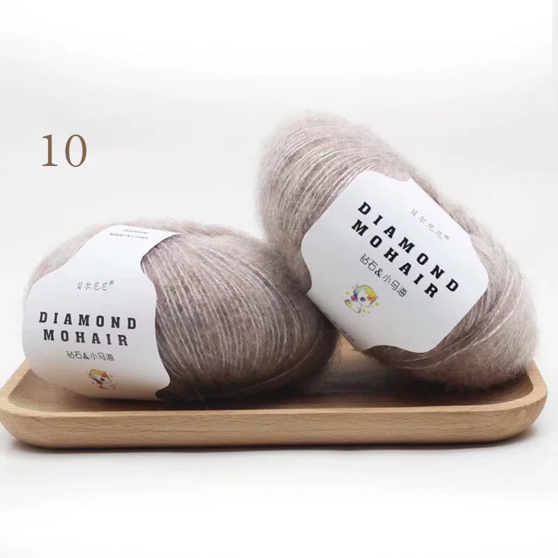 Diamond Pony: шарф и клубок пряжи Diamond Mohair, ручная работа, бренд 贝尔尼尼, разнообразные конфигурации
