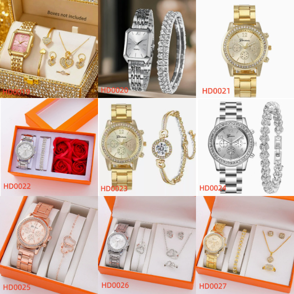 Trendy Best-Selling Roman Numeral Luxury Diamond-Studded Cuban Bracelet with Women's Watch Fashionable Hip-Hop Steel Watch