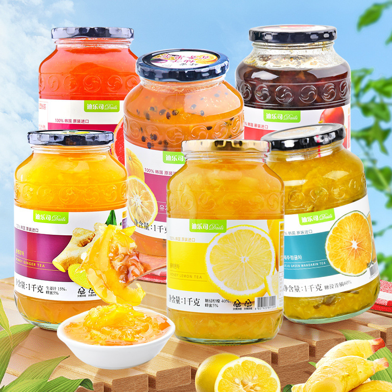 DiLe South Korea imported honey grapefruit tea lemon tea 1KG passion fruit fruit brewing drink