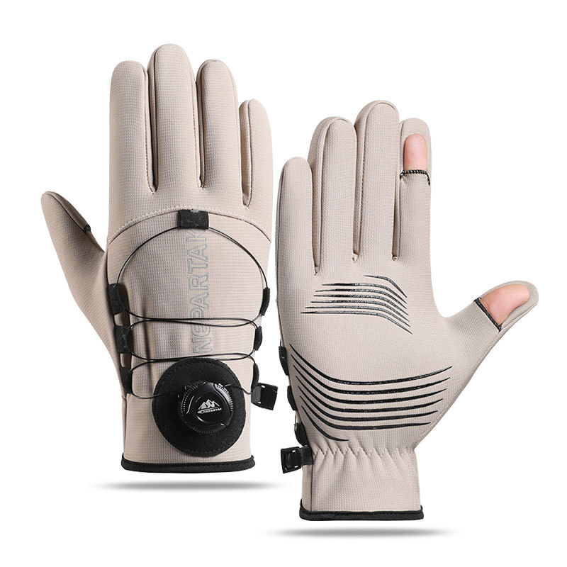 屋外防水手袋、冬用タッチスクリーン、防風性と保温性、ジッパー付きスポーツ手袋、男性と女性用、ベルベット、登山、スキー用手袋